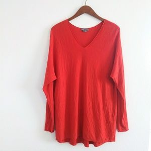 Vince long sleeve orange top large size